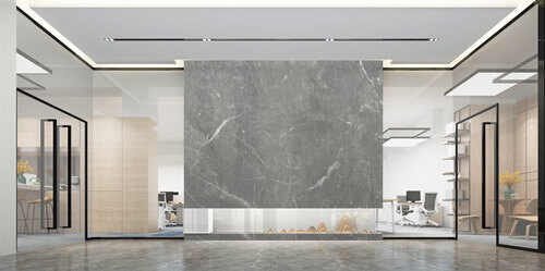 經典公司前臺背景墻裝修設計
